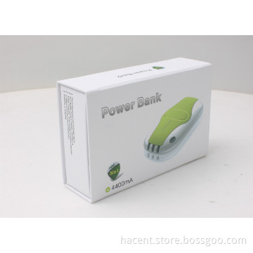 4000mah build in 3 cable power bank for iphone